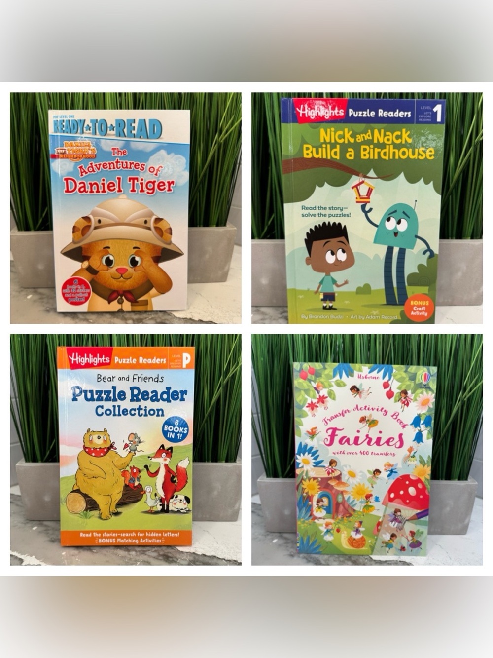 NEW Highlights puzzle readers, ready to read book,  & Usborne transfer activity